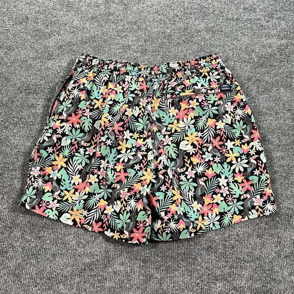 Chubbies Swim Trunks Mens Small 5.5" Shorts Stretch Lined Parrot Floral Leaves - Picture 4 of 9